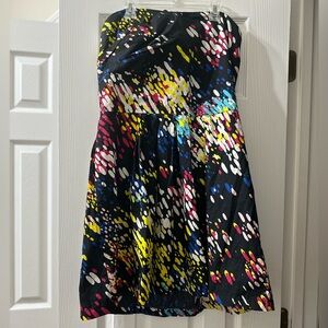 Charlotte Russe Black Multicolor Midi Dress